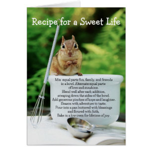 Sweet Life Little Chipmunk Hälsningskort