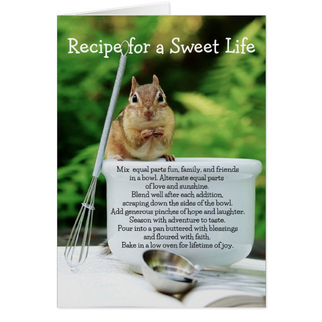 Sweet Life Little Chipmunk Hälsningskort (Framsidan)