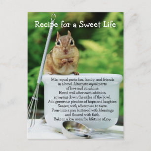 Sweet Life Little Chipmunk Vykort