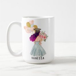 Sweet Light Skin Lila HLED Girl Studenten Kaffemugg