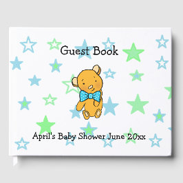 Sweet Lil Nalle Boy's Baby Shower Gästböcker