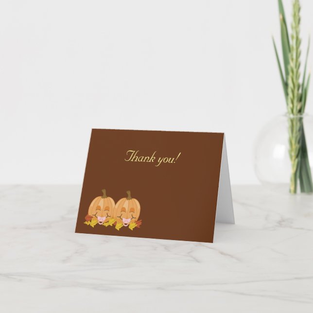 Sweet Lil Pumpkins Nappar Tackkort-kort Tack Kort (Framsida)