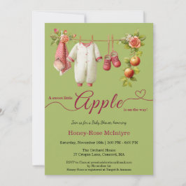 Sweet Little Apple Baby Shower | Fall Rustic Baby Inbjudningar