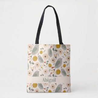 Sweet Little Birds Tote Bag Tygkasse