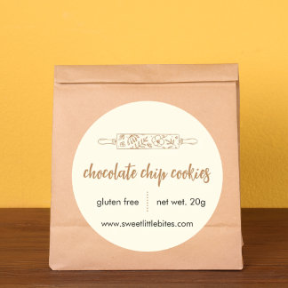 Sweet Little Bites Bakery Chocolate Cookies Runt Klistermärke