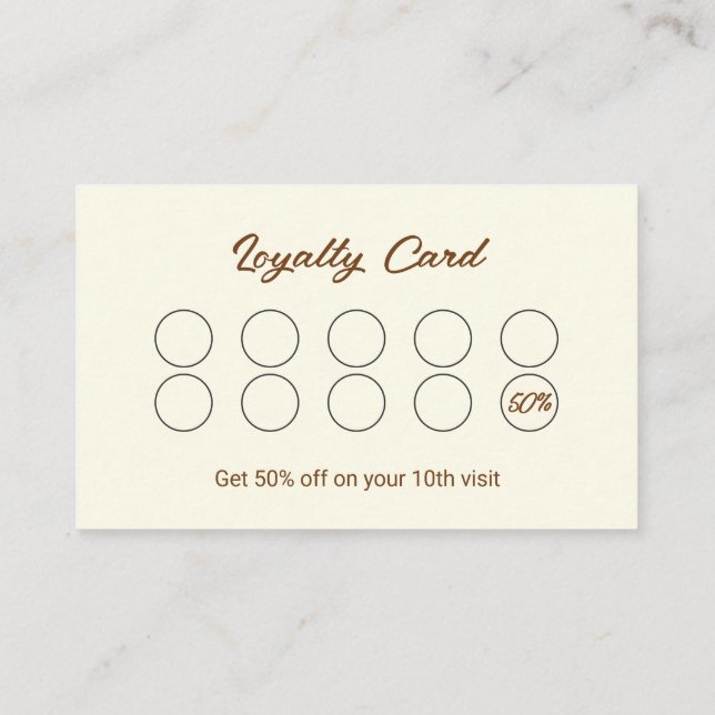 Sweet Little Bites Bakery Reward Loyalty Card Visitkort (Baksida)