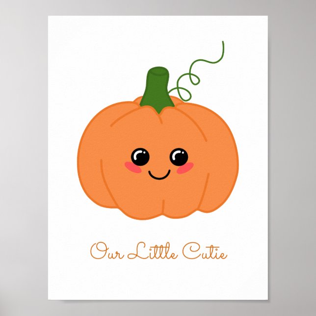 Sweet Little Cutie Pumpkin Baby Nursery Poster (Framsidan)