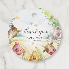 Sweet Little Farm Thank You  Baby SHower Gåvor Etiketter
