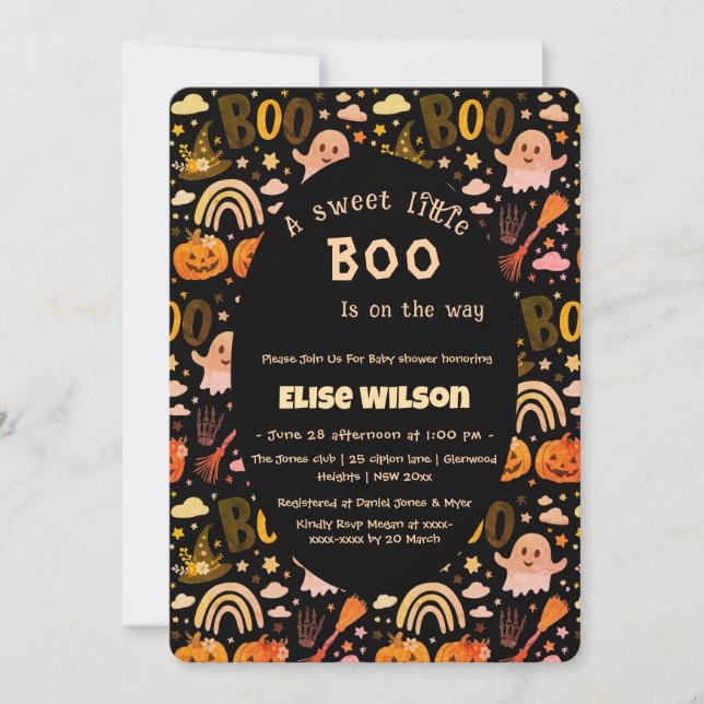Sweet Little Halloween boo is on the way Inbjudningar (Framsida)