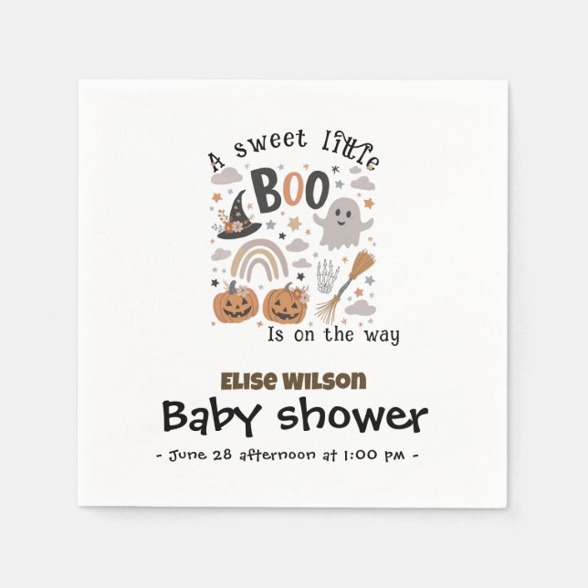 Sweet Little Halloween boo is on the way Pappersservett (Framsidan)