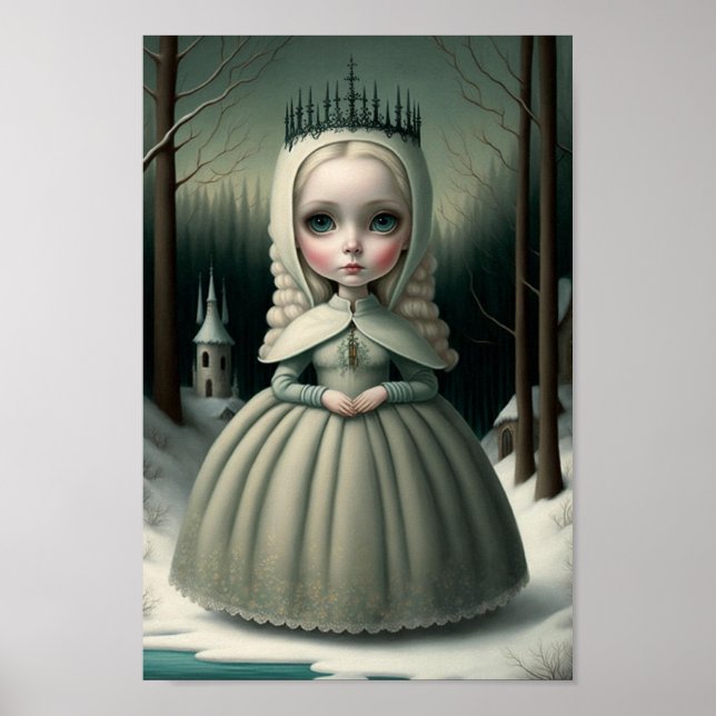 Sweet Little Ice Princess Blonde Girl Poster (Framsidan)