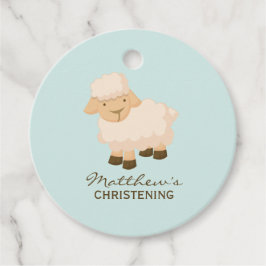 Sweet Little Lamb Baby Christening Gåvor Etiketter