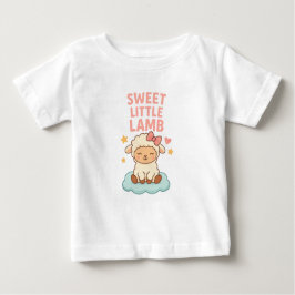 Sweet Little Lamb – Baby Girl Cloud Charm T Shirt