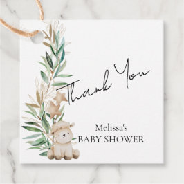 Sweet Little Lamb First Birthday Greenery Gåvor Etiketter