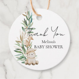 Sweet Little Lamb First Birthday Greenery Gåvor Etiketter