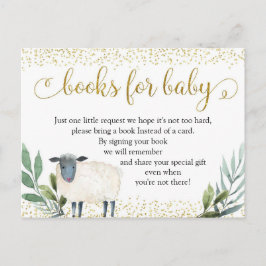 Sweet Little Lamb Greenery Bokar för Baby Inbjudan Vykort
