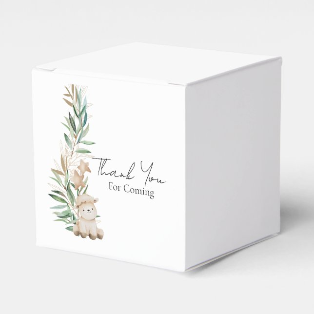 Sweet Little Lamb Greenery Tack Presentaskar (Framsidan Sidan)