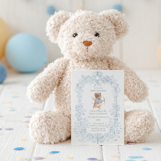Sweet Little Mouse Baby Shower Invitation Inbjudningar (Skapare uppladdad)
