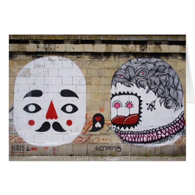 Sweet Little Mustache Hälsningskort (Framsidan Horizontal)