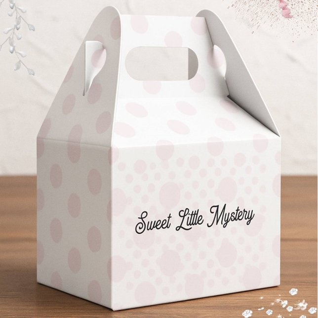 Sweet Little Mystery Pink Polka Dot Favor Box Presentaskar (Skapare uppladdad)