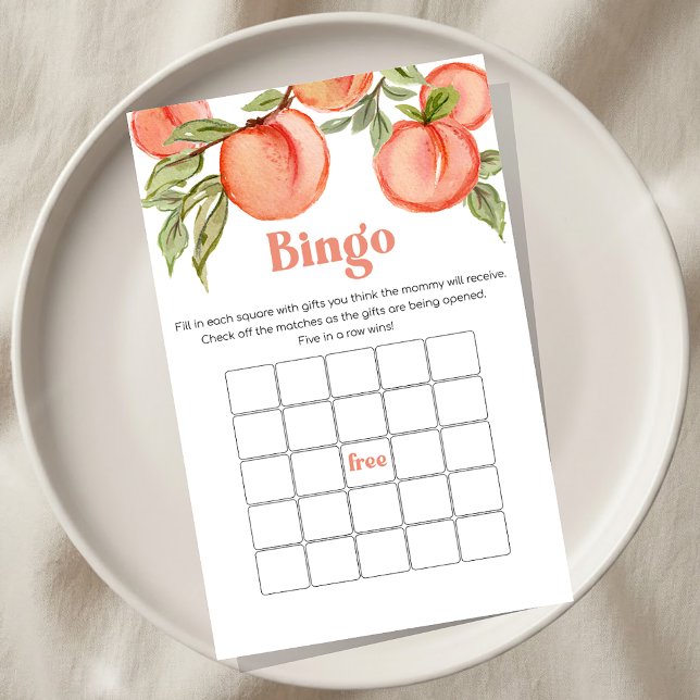 Sweet Little Peach Baby Shower Bingo Game (Skapare uppladdad)