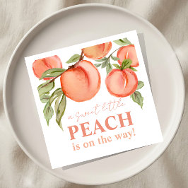 Sweet Little Peach Baby Shower  Pappersservett