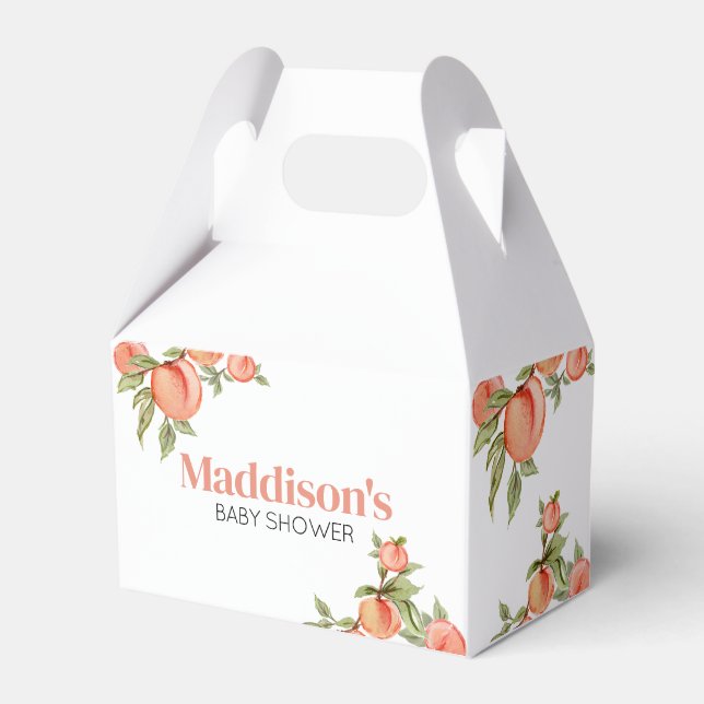 Sweet Little Peach Baby Shower  Presentaskar (Framsidan Sidan)