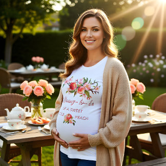 Sweet Little Peach Mommy T Shirt
