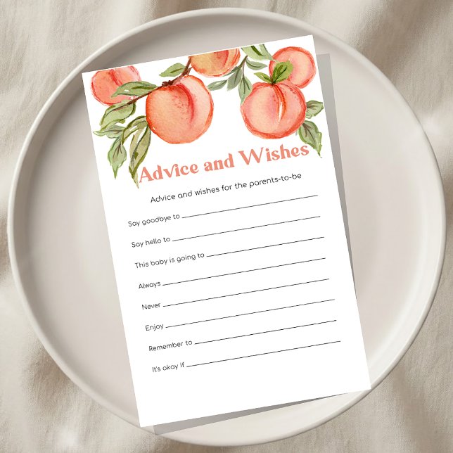 Sweet Little Peach Shower Advice and Wishes Game (Skapare uppladdad)