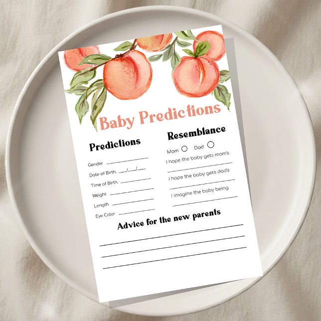 Sweet Little Peach Shower Advice and Wishes Game (Skapare uppladdad)