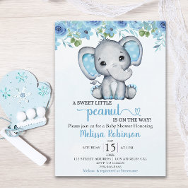 Sweet Little Peanut is on the way Baby shower Boy Inbjudningar