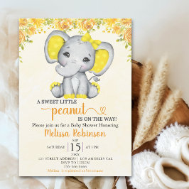 Sweet Little Peanut is on the way Baby shower Girl Inbjudningar