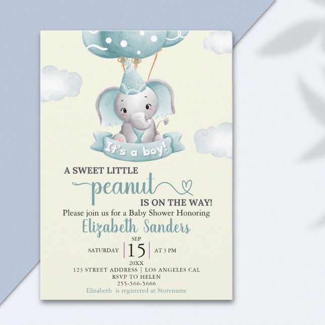 Sweet Little Peanut is on the way Baby shower Inbjudningar (Skapare uppladdad)