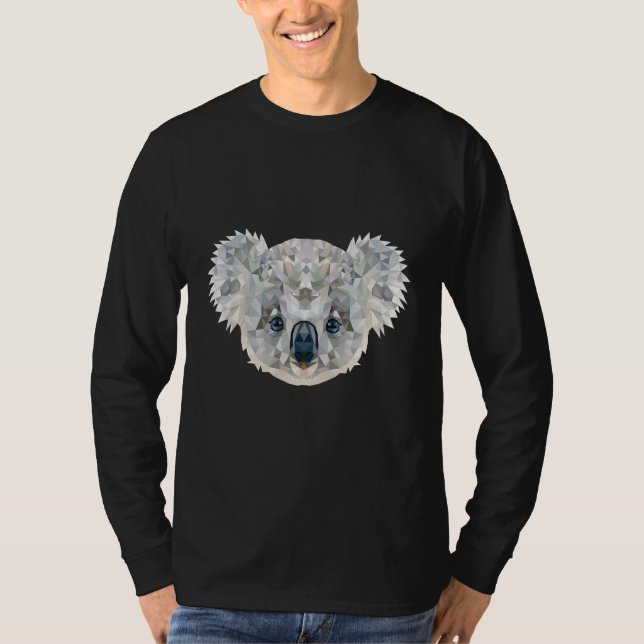 Sweet little polygon Koala of Australia T Shirt (Framsida)