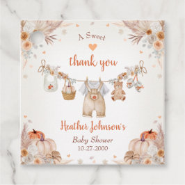 Sweet Little Pumpkin Autumn Baby Shower Gåvor Etiketter