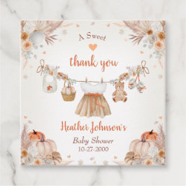 Sweet Little Pumpkin Autumn Baby Shower  Gåvor Etiketter