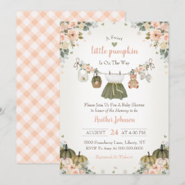 Sweet Little Pumpkin Autumn Baby Shower Invitation Inbjudningar