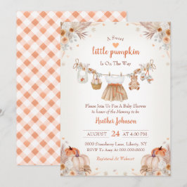 Sweet Little Pumpkin Autumn Baby Shower Invitation Inbjudningar
