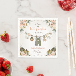 Sweet Little Pumpkin Autumn Baby Shower Pappersservett