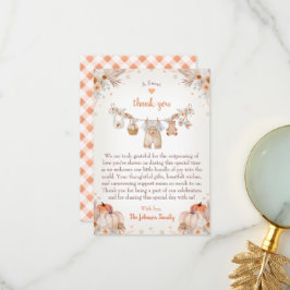 Sweet Little Pumpkin Autumn Baby Shower  Tack Kort