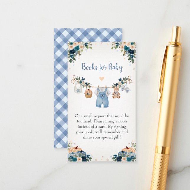 Sweet Little Pumpkin Autumn Baby Shower Tilläggskort (Fram/Back In Situ)