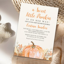Sweet Little Pumpkin is on her Way, Baby Shower