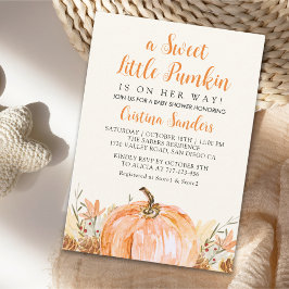 Sweet Little Pumpkin is on her Way, Baby Shower Inbjudningar