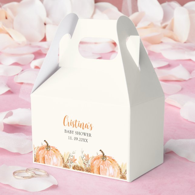 Sweet Little Pumpkin is on her Way, Baby Shower Presentaskar (Bröllop)