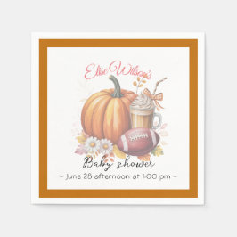 Sweet little pumpkin is on the way pappersservett