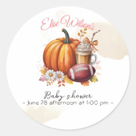 Sweet little pumpkin is on the way runt klistermärke