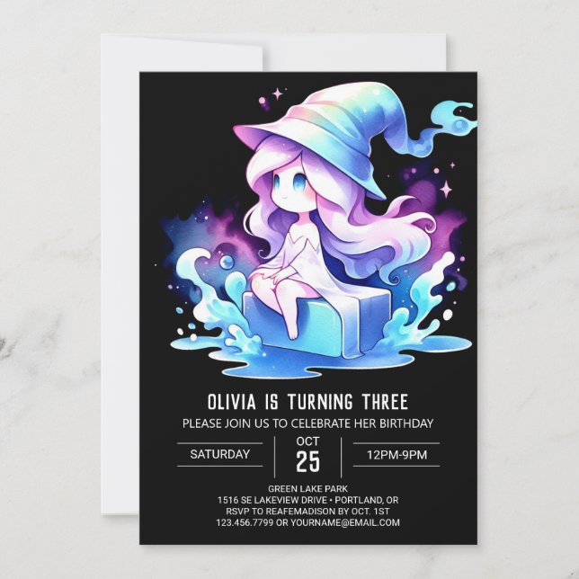 Sweet Little Wizard Birthday Inbjudningar (Framsida)