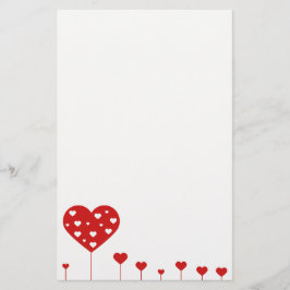 Sweet Loely Romantic Hearts Brevpapper