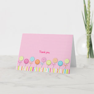 Sweet Lollipop Candy Tackkort Cards