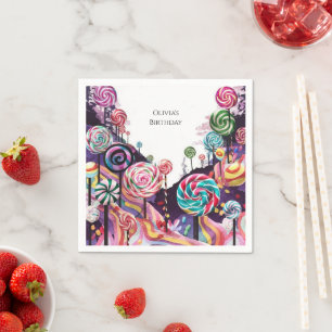 Sweet Lollipop Candyland Birthday Pappersservett